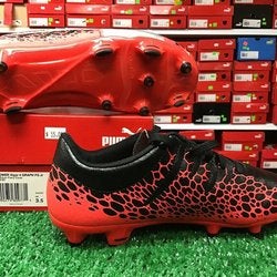 Youth Puma EvoPower Vigor 4 Graphic FG Soccer Cleats Blsck / Coral Size 4.5c NIB FIRM PRICE