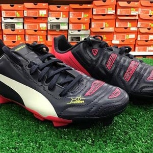 New Junior Puma EvoPOWER 4.2 FG Soccer Cleats Navy / Pink Size 4 New In Box FIRM PRICE