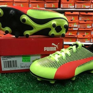 Puma Spirit Yellow / Black / Red Fg Soccer Cleats Junior Size 11.5 New In Box FIRM PRICE
