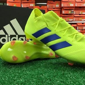 New Adidas Nemeziz 18.1 FG  Solar Yellow / Blue Soccer Cleats Size 11.5 NIB FIRM PRICE