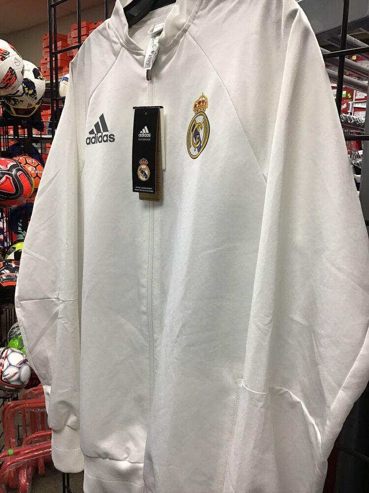 Real Madrid Hoodie Full Zip Turtleneck Hoody Soccer Team Jacket White Sweatshirt 