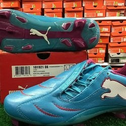 New Puma Power - Cat 2.10 FG Womens Soccer Cleats Blue / Fuchsia Size 9.5 FIRM PRICE