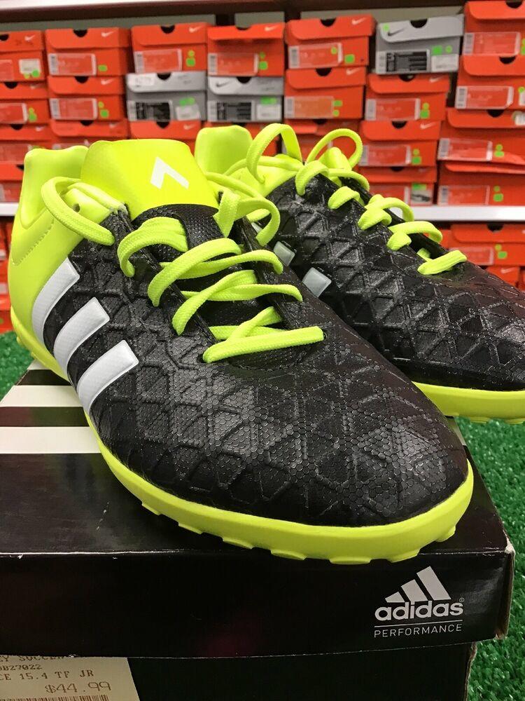 Adidas ACE 15.4 TF Jr Black / Yellow Soccer Turf Cleats Size 2 New In Box  FIRM PRICE | SidelineSwap