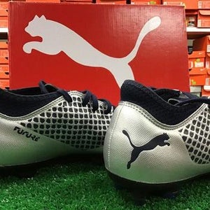 New In Box Puma Future 2.4 FG / AG Soccer Cleats Silver / Navy Size 8 NEW FIRM PRICE