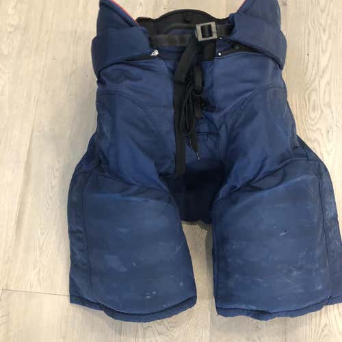 Used CCM HP45X Pro Stock  Pants  Navy LRG  Winnipeg Jets (P305)s