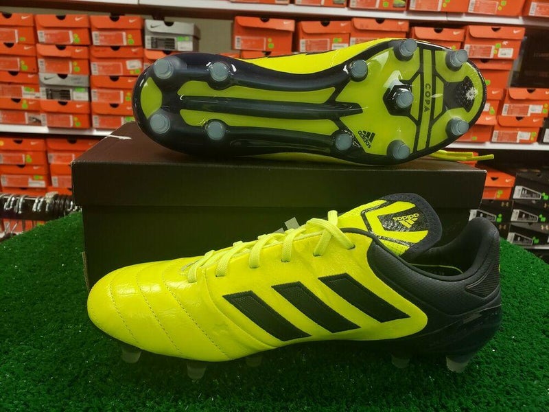 adidas Copa 17.1 FG Leather Football Cleats Shoes Yellow Navy NEW FIRM | SidelineSwap