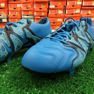 New Adidas X 15.1 FG / AG Leather Soccer Cleats Blue / Yellow Size 6.5 NIB FIRM PRICE