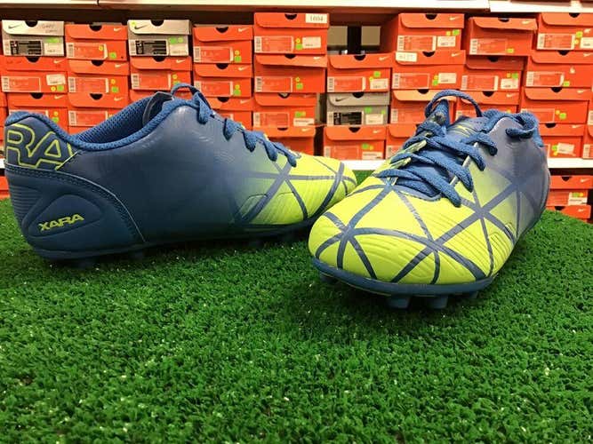 Xara Illusion FG Soccer Cleats Blue / Green Size 2.5 New In Box FIRM PRICE