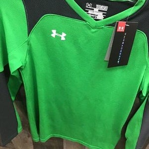Under Armour Threadborne Goalkeeper L/S Jersey Green / Black Size YM NEW FIRM PRICE