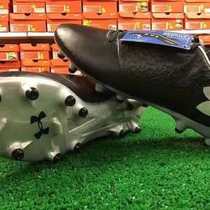 New In Box Under Armour Magnetico Select FG Soccer Cleats Black / Silver Size 8 FIRM PRICE