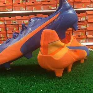 Puma EvoSpeed SL H2H FG Soccer Cleats Orange / Blue Size 10.5 New In Box FIRM PRICE