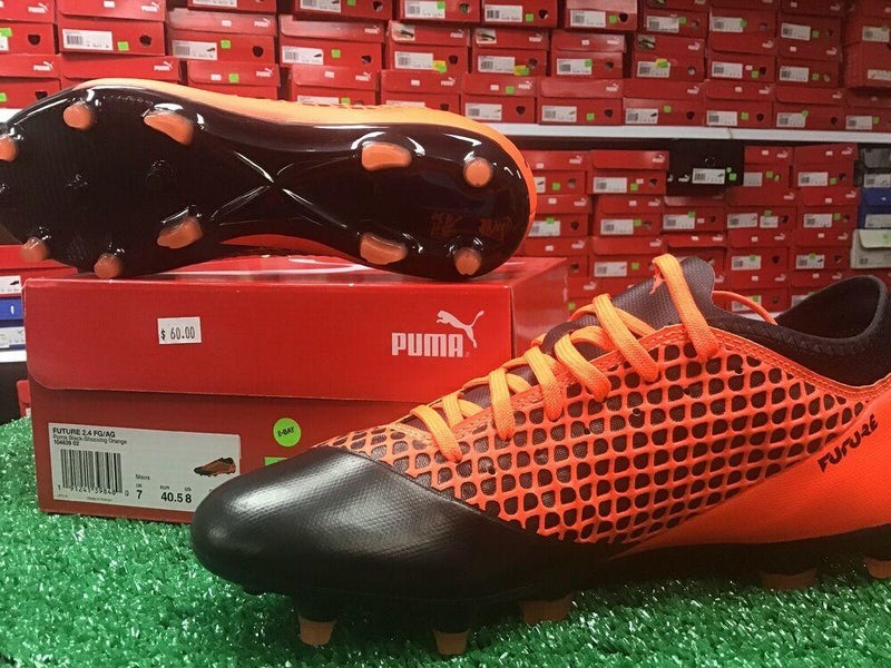 Puma Future 2.4 FG /AG Soccer Cleats Black / Orange Size 8 New In Box FIRM PRICE