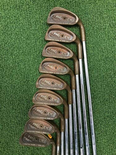 Ping Eye 2 BeCu Black Dot Iron Set, MRH 2-PW Ping Microtaper S Flex Steel #1751