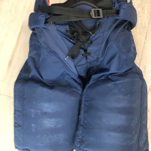 Used CCM HP45X Pro Stock  Pants  Navy Large +1  Winnipeg Jets (P311)s