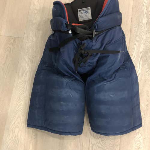 Used CCM HP45X Pro Stock  Pants  Navy Large +1 Winnipeg Jets (P315)