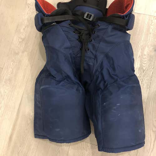 Used CCM HP45X Pro Stock  Pants  Navy med Winnipeg Jets (P324)s