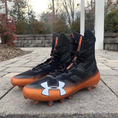 Black and Orange Under Armour Highlight Size 13