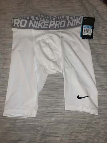 New White Nike Compression Shorts
