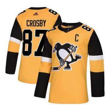 Custom Order Sidney Crosby #87 Pittsburgh Penguins Replica Adidas Gold Alternative Jersey Jersey