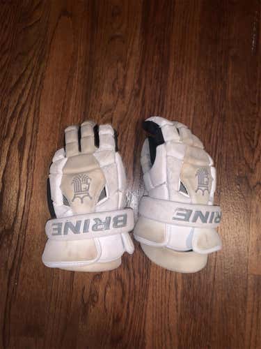 White  Player Brine Lacrosse Gloves