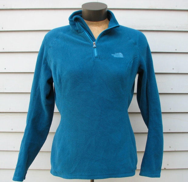 The North Face Women's Teal Green Blue 1/4-Zip Pullover Fleece