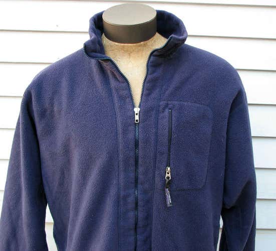 Vintage 1990's Patagonia Synchilla Men's Purple Full-Zip Fleece Jacket XL X-Larg