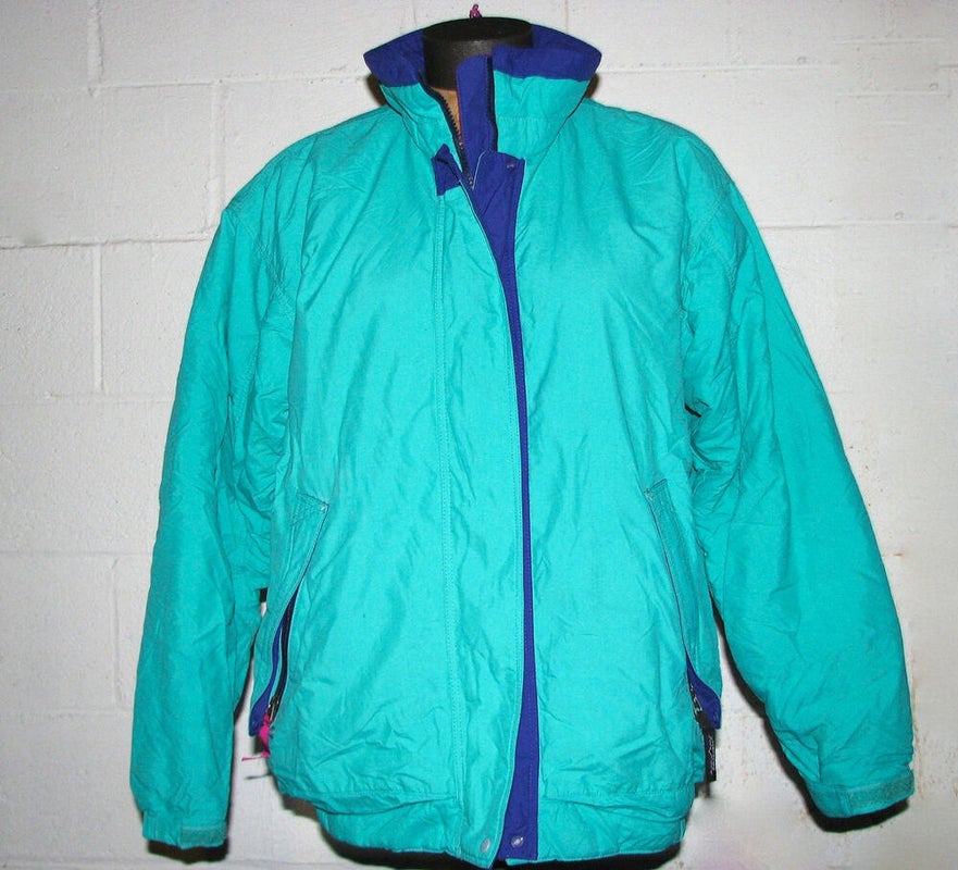 Vintage 1990's Patagonia Women's Green Puffer-Lined Winter Snow Ski Jacket Sz 12