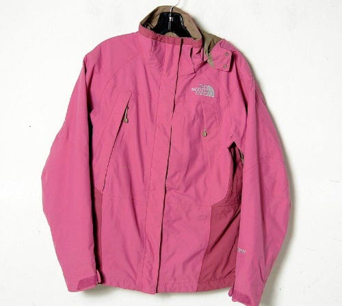 The North Face Women's Pink Gore-Tex Hooded Ski Shell Jacket Coat Size Small S