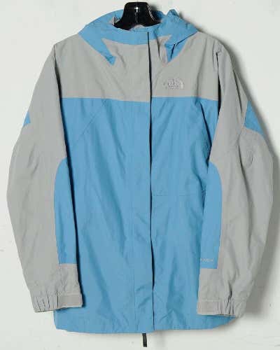 The North Face Hyvent Girl's Blue/Gray Skiing Snowboard Hooded Jacket XL X-Large