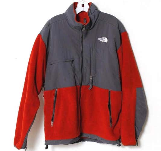 Vintage The North Face Men's Denali Red Full-Zip Fleece Jacket Size Medium M