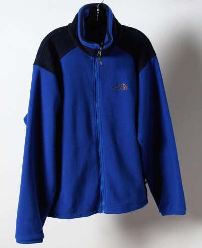 The North Face Men's Blue Full-Zip Fleece Sweater Jacket Size Medium M