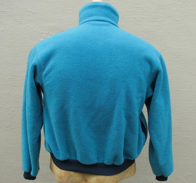 Vintage 1980's/1990's Patagonia Kid's Aqua Blue Full-Zip Fleece 