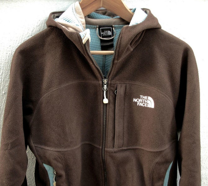 The North Face Women Windwall Brown Full-Zip Hoodie Fleece Jacket Size Small  S