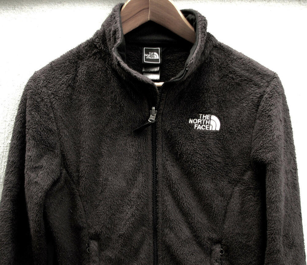 black fuzzy zip up jacket
