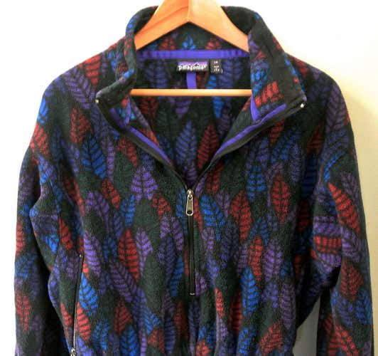 Vintage 1990's Patagonia Women's Aztec Tribal 1/2-Zip Long Fleece Jacket 14