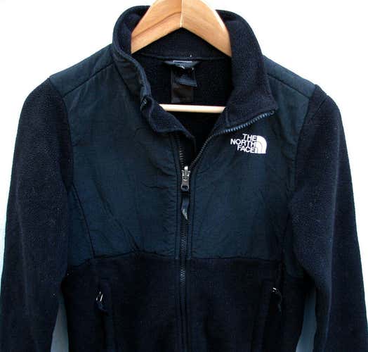 The North Face Girls Youth Black Denali Fleece Sweater Jacket Size Medium 10/12