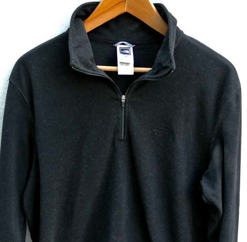 The North Face Men's Black 1/4-Zip Pullover Fleece Sweater Jacket Size Medium M
