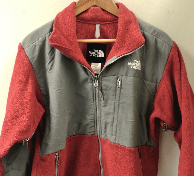 The North Face Women's Denali Gray/Pink Full-Zip Fleece Jacket Size Medium M