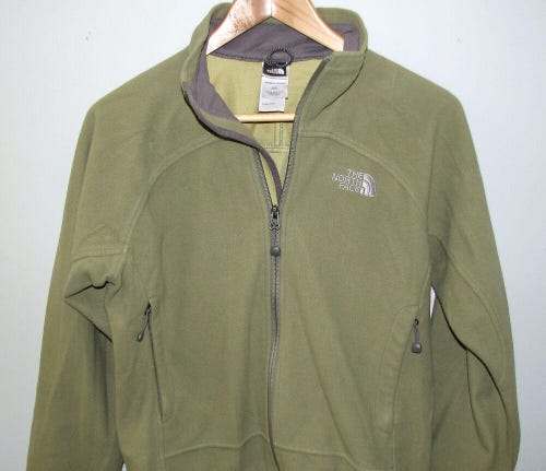 The North Face Women's Windwall Green Full-Zip Fleece Jacket Size S Small