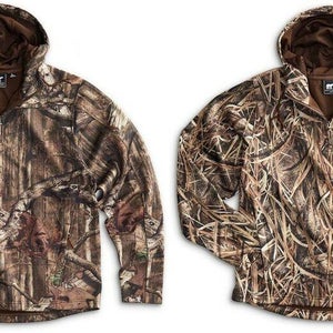 White Bear Mossy Oak Camo Pullover Hoodie Long Sleeve 1/4 Zip Soft Shell 4671