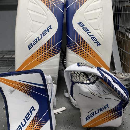 White Senior 33" Regular Vapor 1X Goalie Full Set