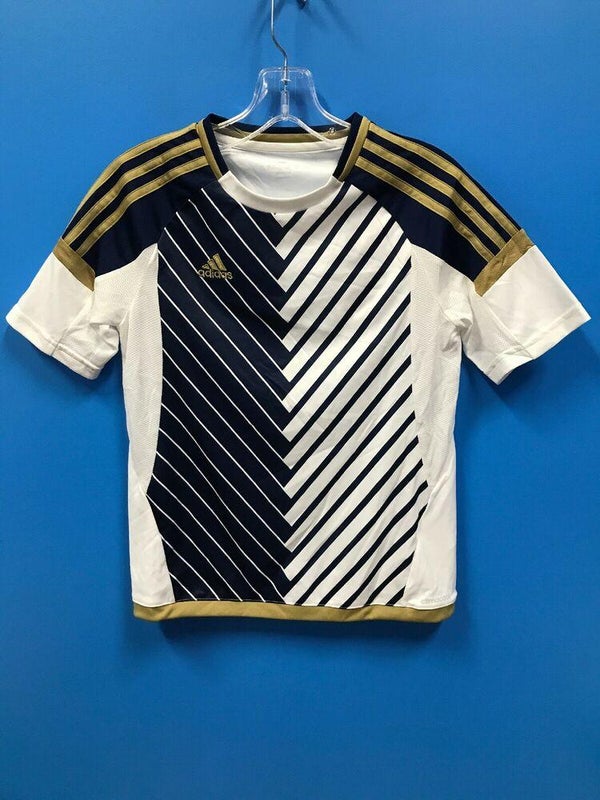 Adidas Morona Custom Soccer Jersey White/Gold Small