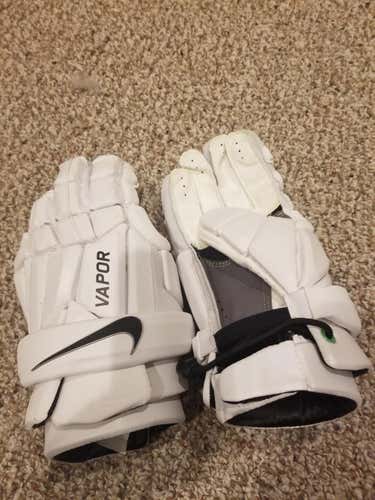 White New Player Nike Vapor Lacrosse Gloves 13"