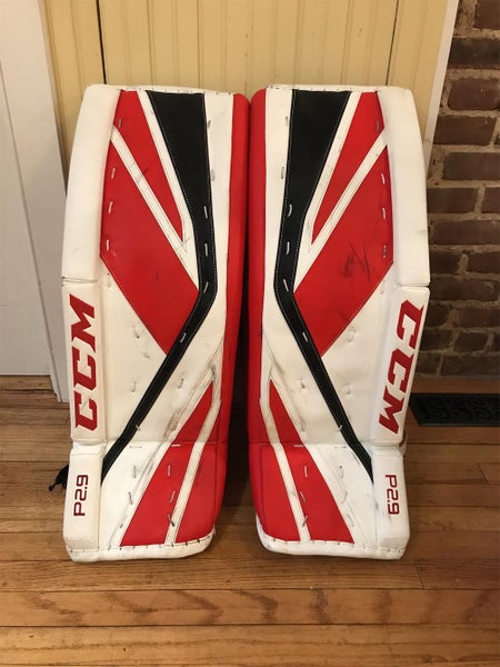 Red Senior 33" CCM Premier P2.9 Goalie Leg Pads
