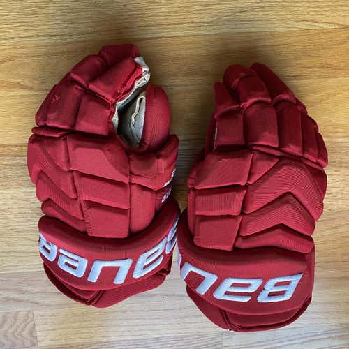 Red Senior Bauer Supreme TotalOne NXG 14" Pro Stock Gloves