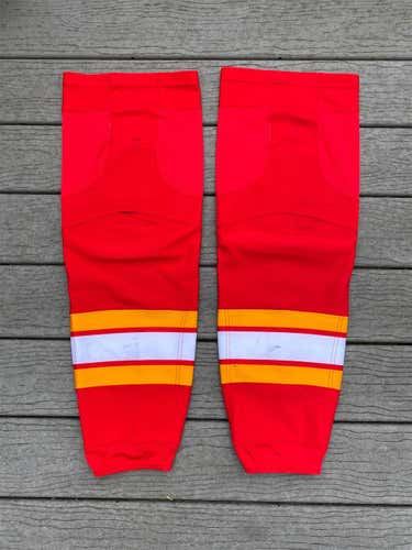 Calgary Flames XL Reebok Pro Stock Socks
