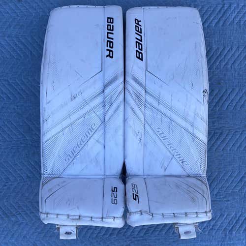 White Intermediate 32" Bauer Supreme S29  Goalie Leg Pads