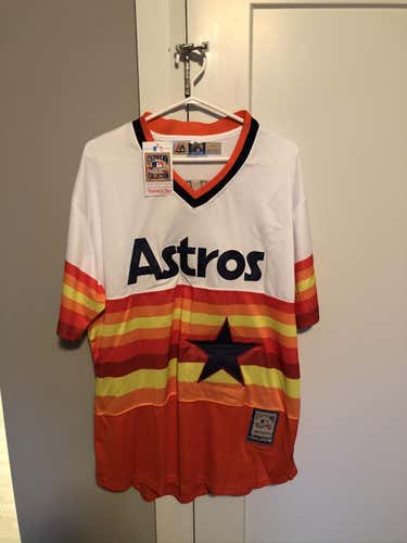 BNIB Vintage Mitchell & Ness Houston Astros Nolan Ryan #34 White Jersey - Large