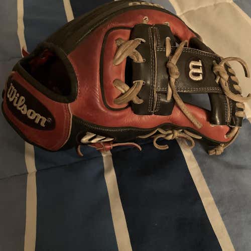 Red High School/College Infield A2000 1786 11.5" Baseball Glove
