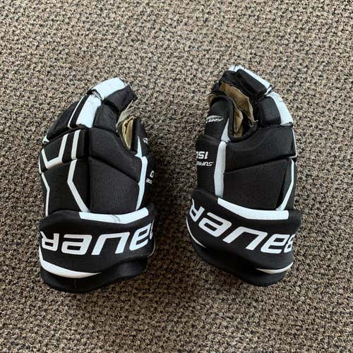 Black Senior Bauer Supreme 150 15"  Gloves